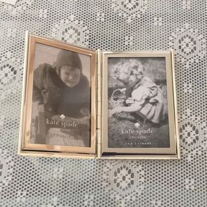 Kate Spade silver toned double wallet frame